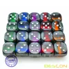 Bescon Mineral Rocks GEM VINES 6 Sides 16MM Dice Set 20 Pack, 5/8"  D6 Mineral Rock Dice Set in Assorted Colors 3