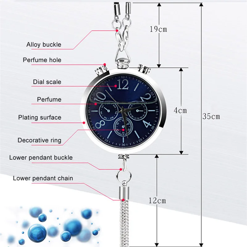 Автомобильные часы, освежитель воздуха, сменный подвесной кулон, украшение интерьера автомобиля