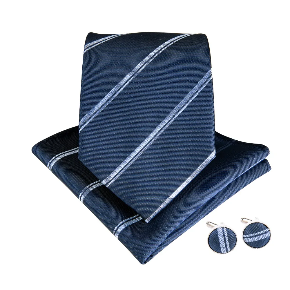 

DiBanGu Men Ties Designer Fashion 8cm Polyester Mens Tie Royal Blue Neck Ties Striped Ties For Men Formal Gravatas Hombre N-7089