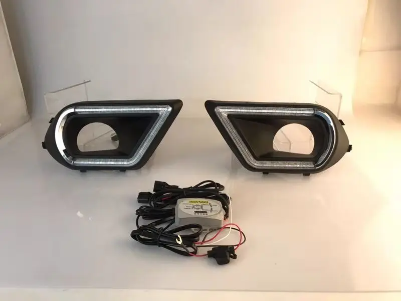 

Qirun led drl daytime running light with dimmer for Subaru Forester with wireless control