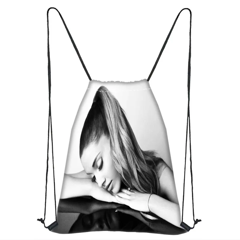 

New Custom Ariana Grande Printing Backpack Travel Beach School Multi-function Satin Drawstring Bag Custom You Image
