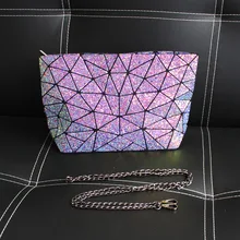 Геометрическая сумка-мессенджер модная женская сумка через плечо сумка-хобо на цепочке