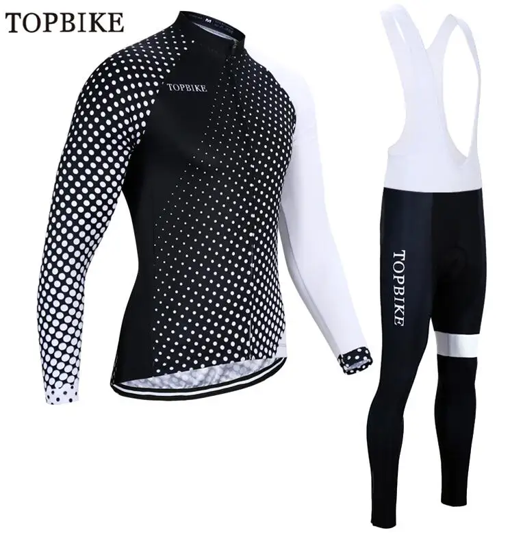TOPBIKE Велоспорт Джерси Набор MTB велосипед одежда Униформа гоночный велосипед одежда ropa ciclismo hombre цикл мужские платья длинные наборы - Цвет: BT-1101