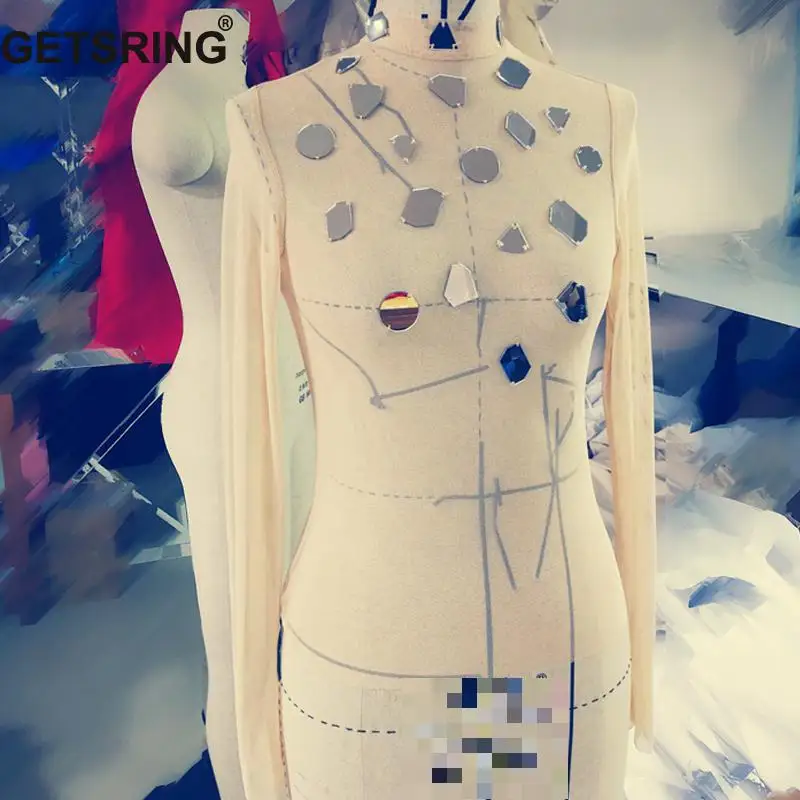 Женская футболка GETSRING Сетчатая с прозрачным низом в Корейском стиле 2018|women t shirt|t