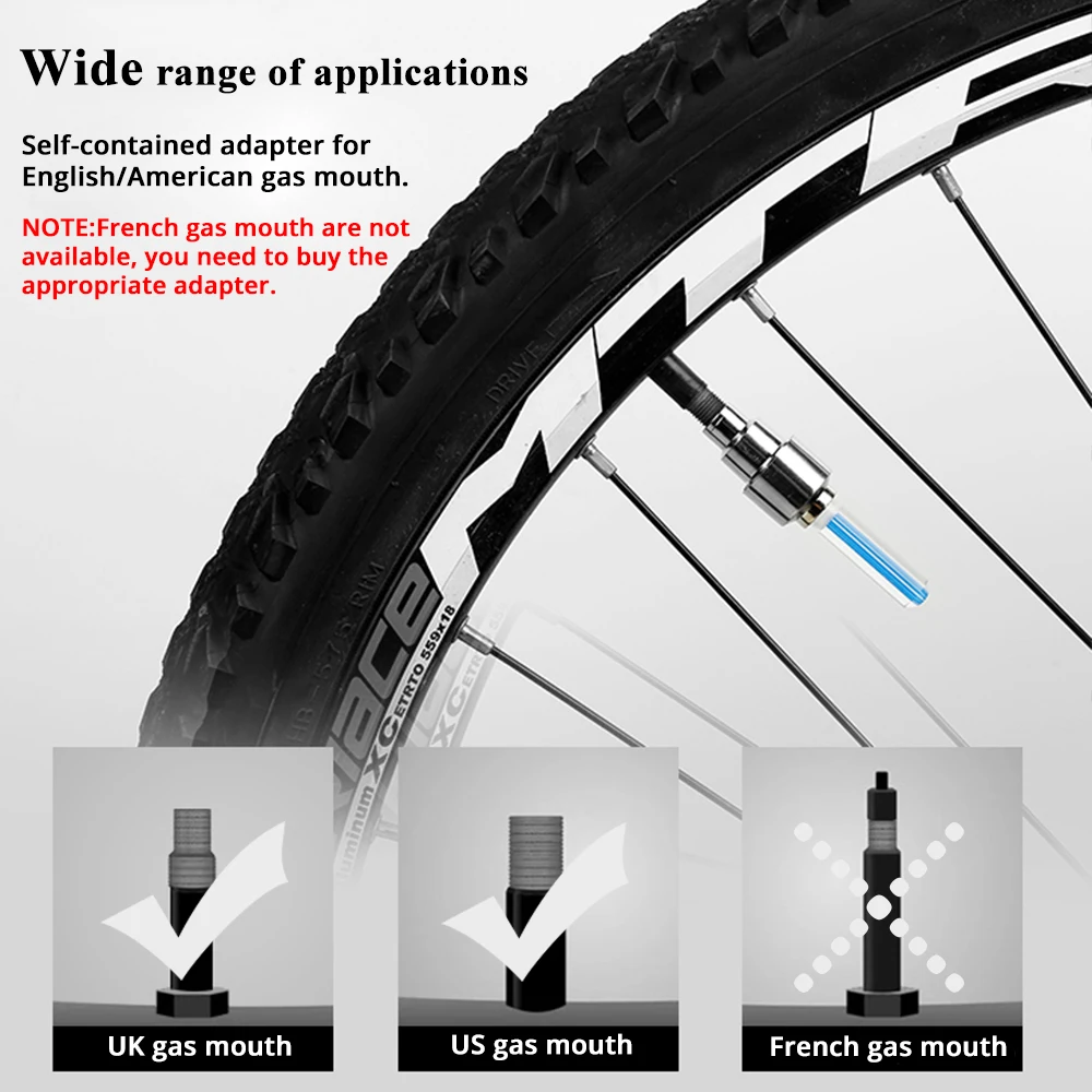 Clearance Waterproof LED Bicycle Light Tire Valve Bike Light Riding Sport Spoke Safety Warning Light Outdoor Wheel Light bike Accessories 2