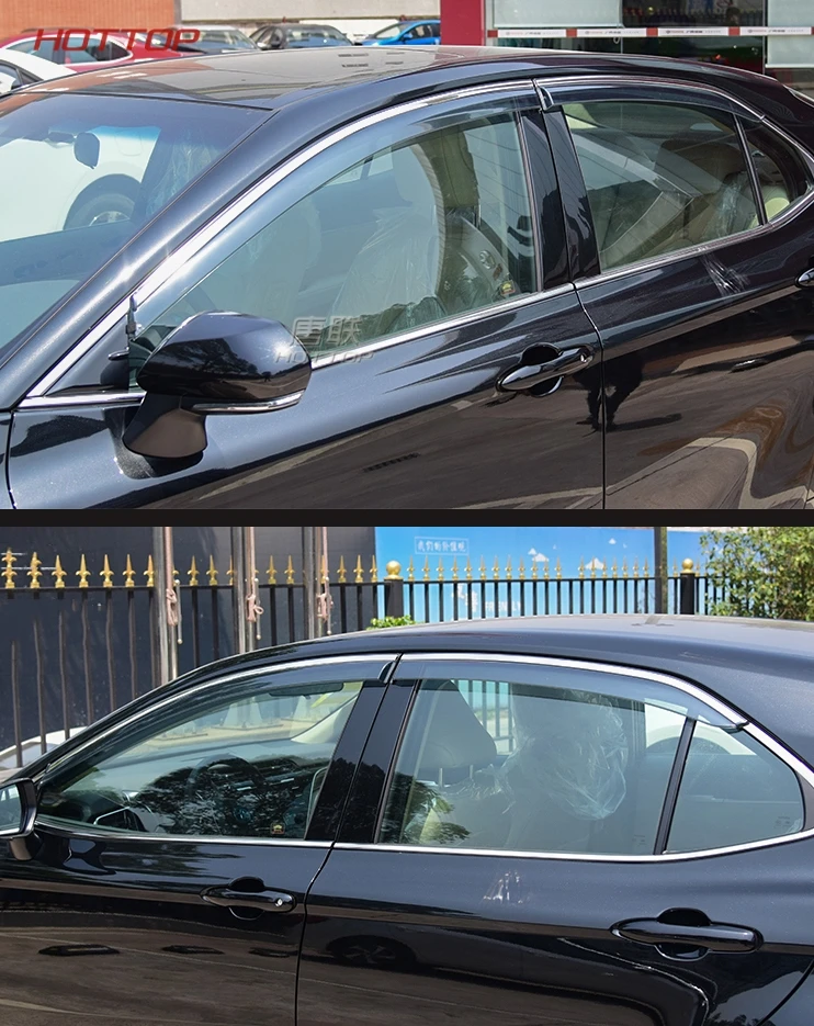 Прозрачное пластиковое окно козырек вентиляционные шторы Защита от солнца и дождя для Toyota Camry XV70 аксессуары
