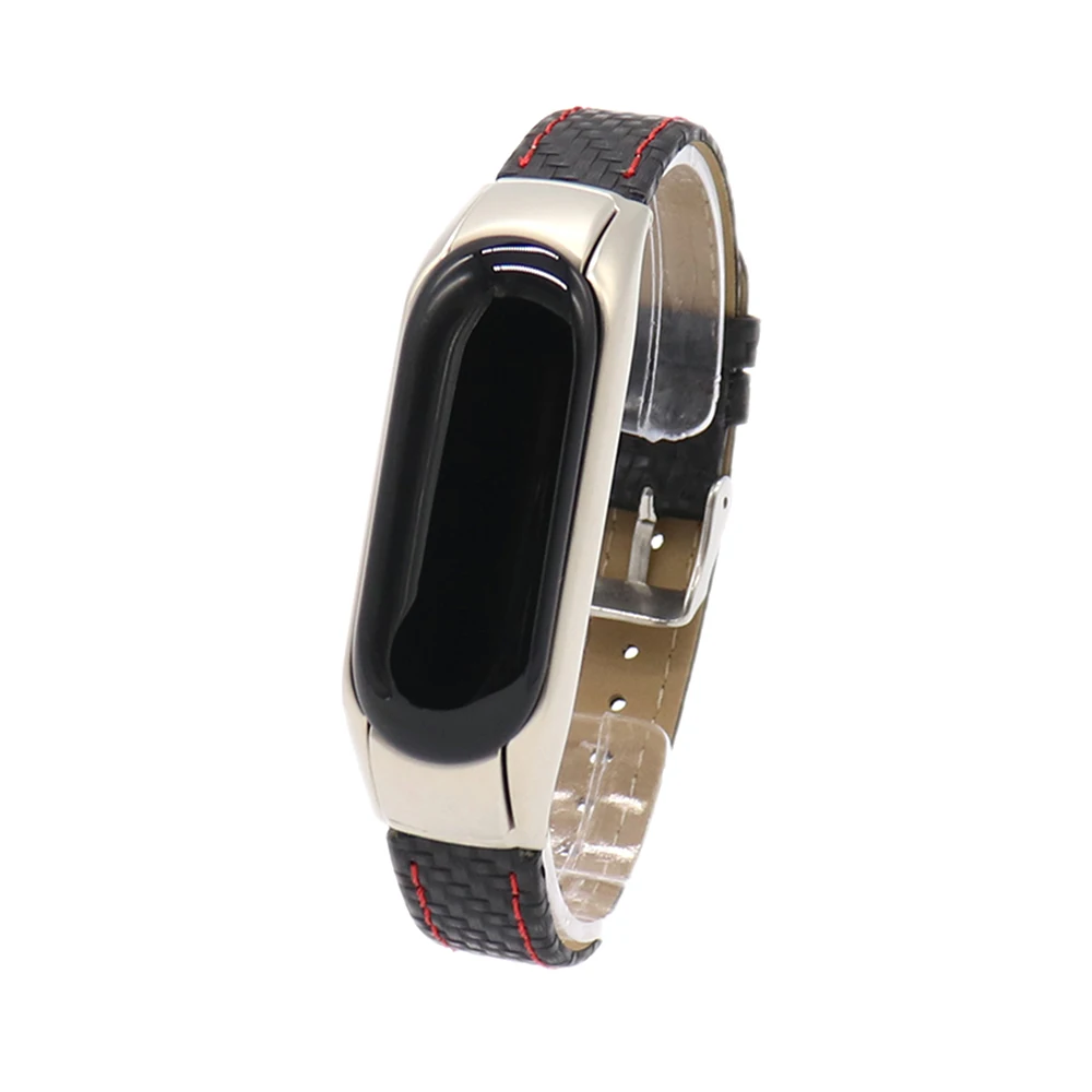 

Replacement Wrist Strap for Xiaomi Mi Band 3 4 Woven Pattern Leather Universal Wrist Straps For Xiaomi Band 4 3 Bracelet
