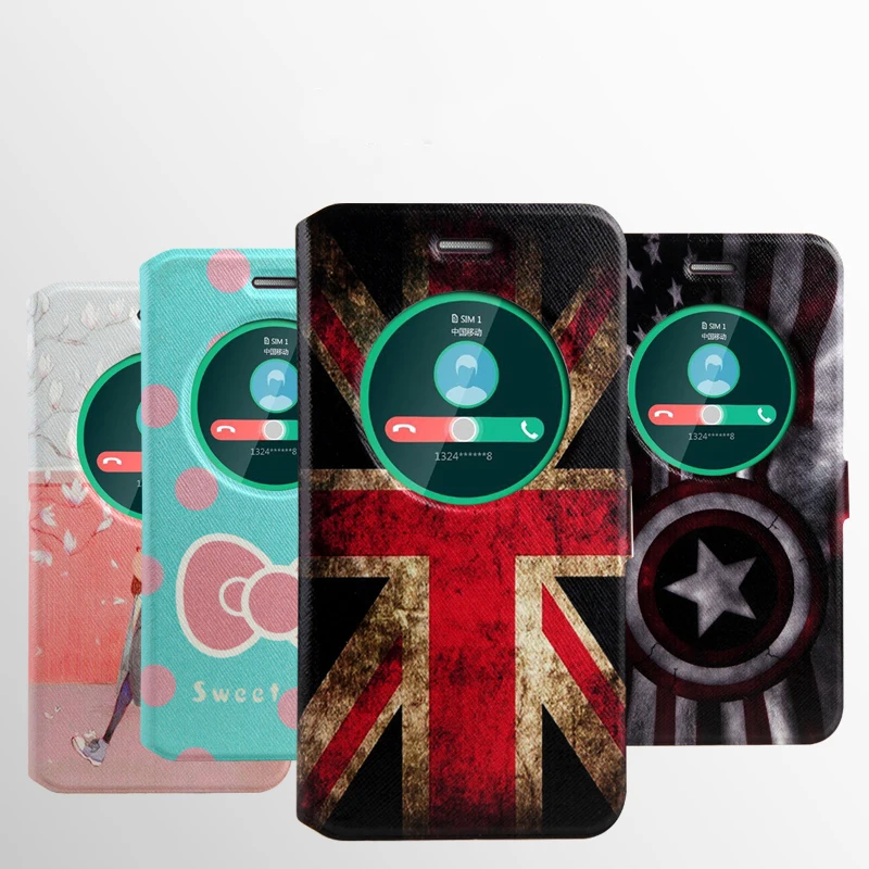 

For Asus ZenFone 3 ZE520KL Cases Color Painting Window design With Stand Flip Cover PU Leather Case For Asus ZE520KL Phone Bag