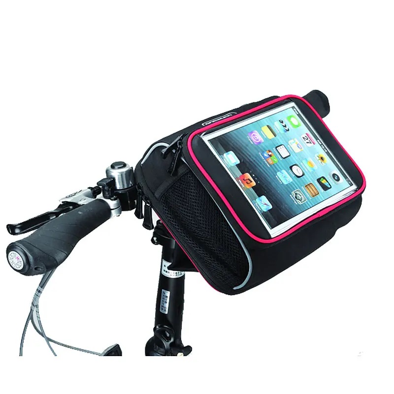 

ROSWHEEL Bicycle Ipad Phone Bag Folding Bike Handlebar Bag 7 to 8 Inches Tablet PC Bycicle Bag Foldable Bicycle Front Basket