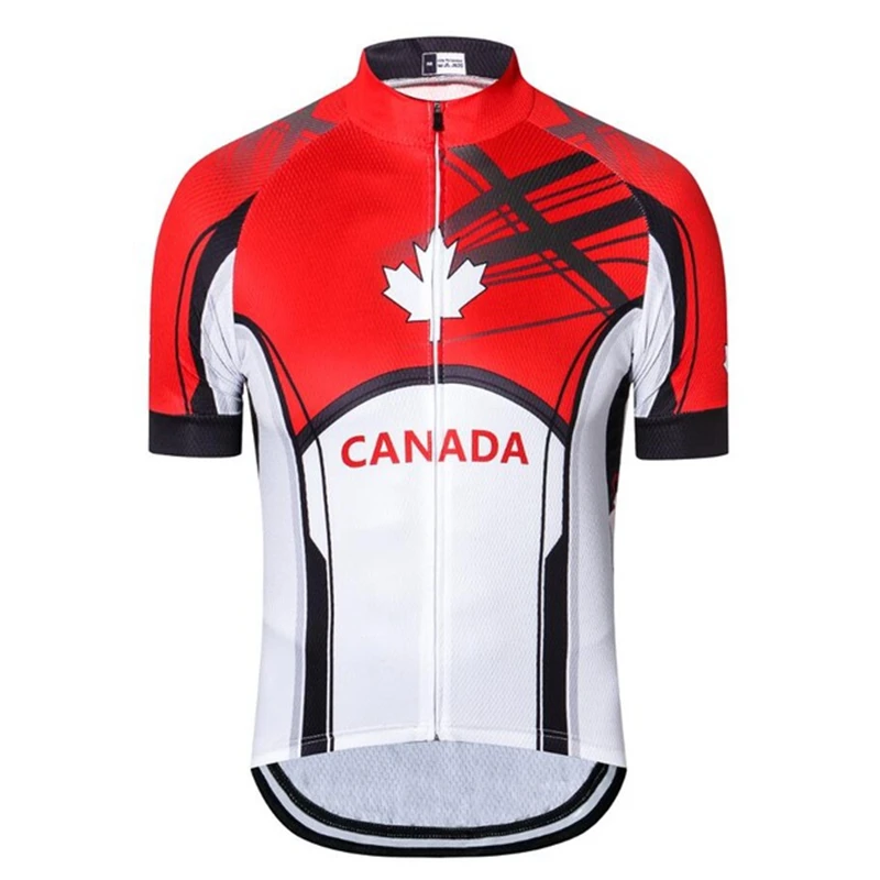 Weimostar Канада кленовые листья Мужская велосипедная Джерси с коротким рукавом