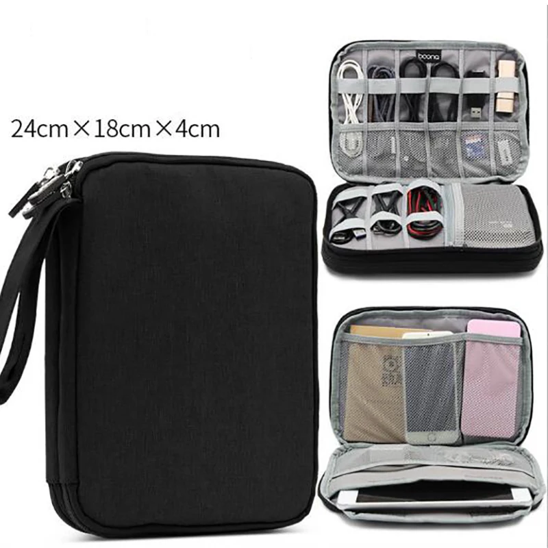 

New Portable Electronic Accessories Cable Bag Travel Organizer Case SD Card Drives High Quality Storage Bag