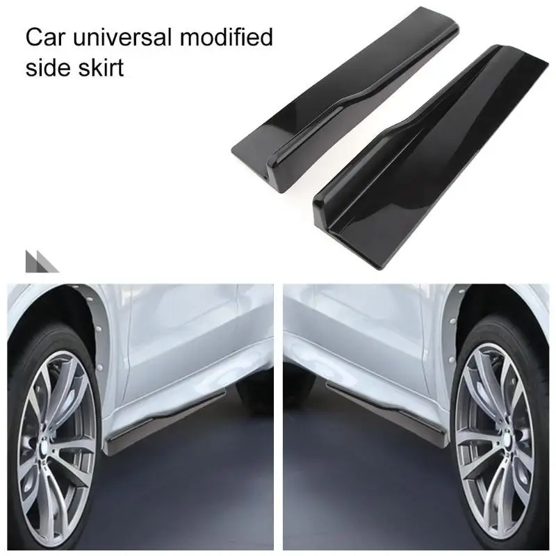 

1Pair Car Body Side Skirt Rocker Splitters Winglet Shovel Anti Scratch Wings Diffuser Decorative Blade Scratch-Resistant