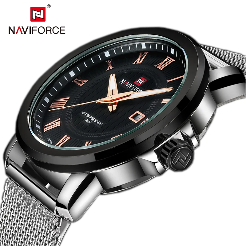 NAVIFORCE Топ люксовый бренд для женщин часы задний Светильник Руки Бизнес Мода
