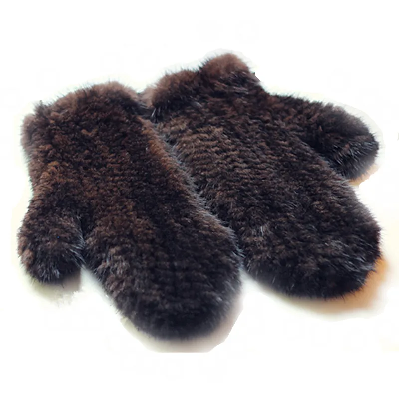 Valpeak 2018 Womens Mittens Real Mink Fur Gloves Winter Mittens Strong