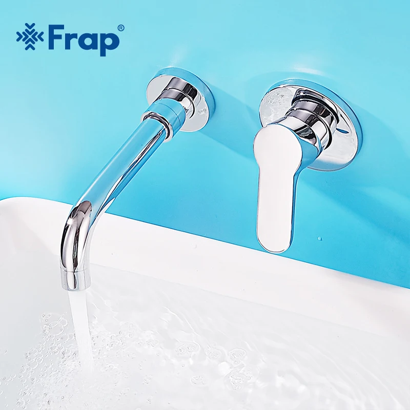 Frap High Quality Round 2 Hole Wall Sink Basin Mixer Tap Wels Bathroom Spout Faucet With Single Lever In Matt Black Y10116 Frap High Quality Round 2 Hole Wall Sink Basin Mixer Tap Wels Bathroom Spout Faucet With Single Lever In Matt Black Y10116