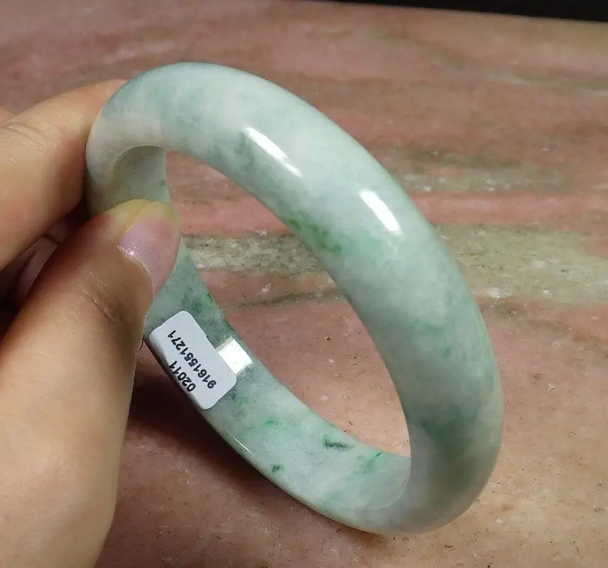 

Certified Green 100% Natural A stone stoneite Bangle Bracelet 60mm 422234
