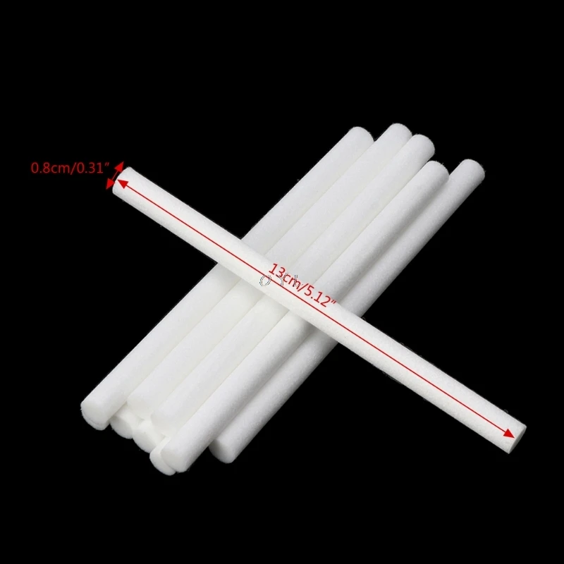 10Pcs Humidifiers Filters Cotton Swab Replacement for USB Humidifier Accessories Aroma Diffuser Cotton Sticks 8mmx130mm