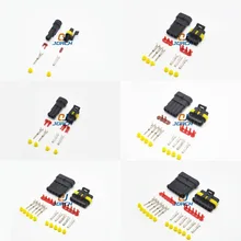 5 комплектов 1/2/3/6/5/6 pin Водонепроницаемый проводной разъем AMP супер герметичный мужской женский Электрический разъем