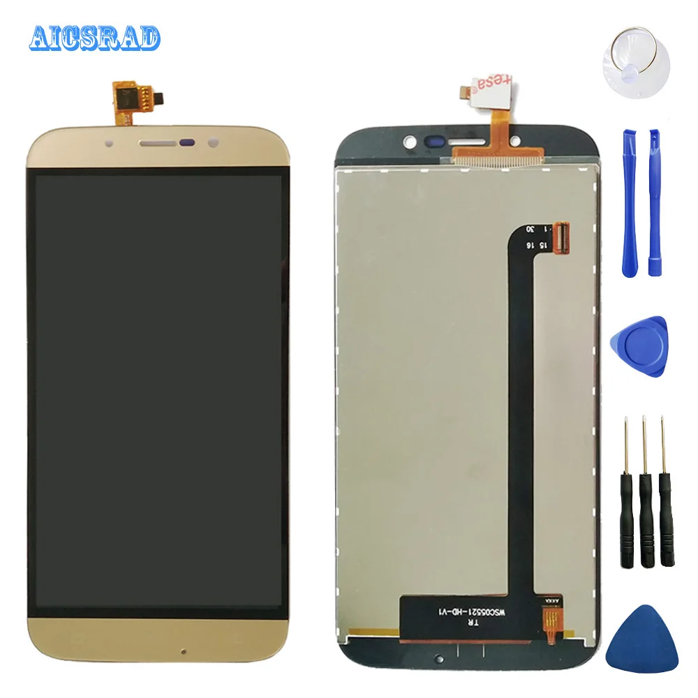 

AICSRAD original Tested 5.5" For Bravis A553 Discovery LCD Display Touch Screen Assembly Digitizer Free shipping+ tools