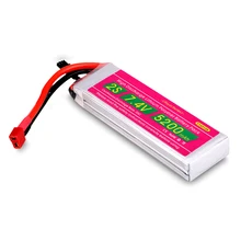 5200mAh 7.4V 2S 35C Lipo RC Battery for RC Airplane Helicopter Car Boat
