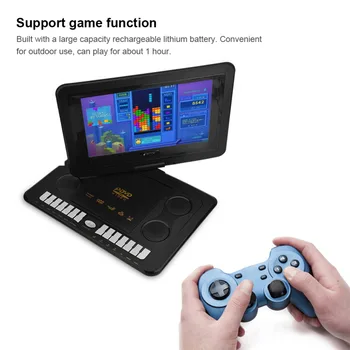 

VBESTLIFE Portable DVD Player 110-240V 13.8inch Mini TV Video DVD Player 800*480 270 Degree Rotation Support SVCD VCD CD CD-R/RW