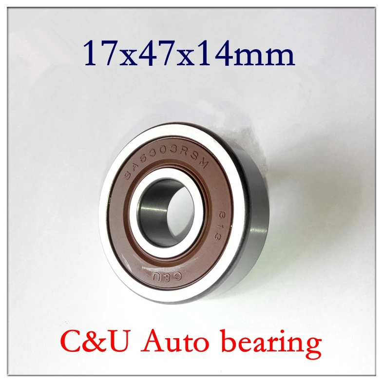 

10pcs C&U high speed low noise SA6303-2RSM Auto alternator bearing 17*47*14 mm car dynamo Automotive motor bearings 17x47x14