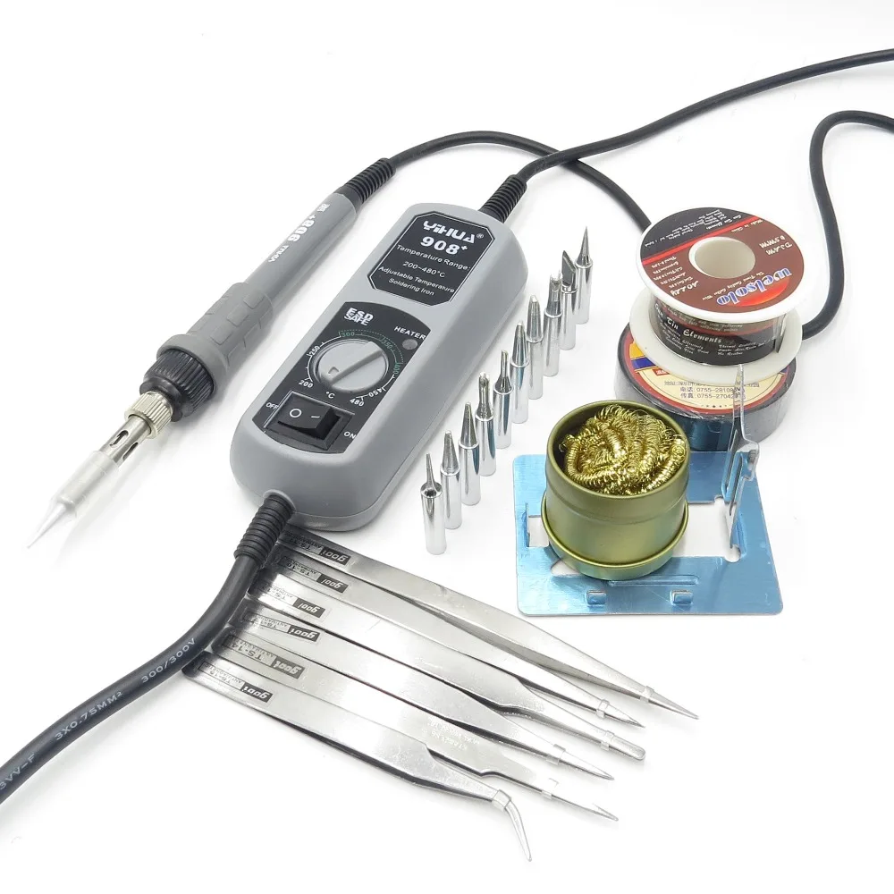 

YIHUA-908+ 60w electric iron soldering station thermostat portable soldering iron station