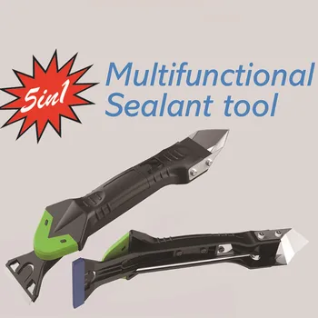 

40^Creative 5In1 Silicone Remover Caulk Finisher Sealant Smooth Scraper Grout Kit Tools Plastic Hand Tools Set Accessories NEW
