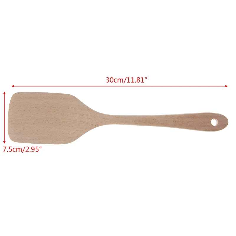 Деревянная кухонная лопатка шпатель блинная антипригарная ручка кухонная утварь инструмент