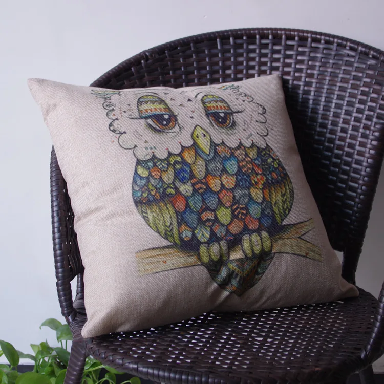 

Owl Seat Cushion Decorative Home Decor Sofa Chair Throw Pillows Decorate emoji Cushions 45*45cm Wedding gift coussin decoration