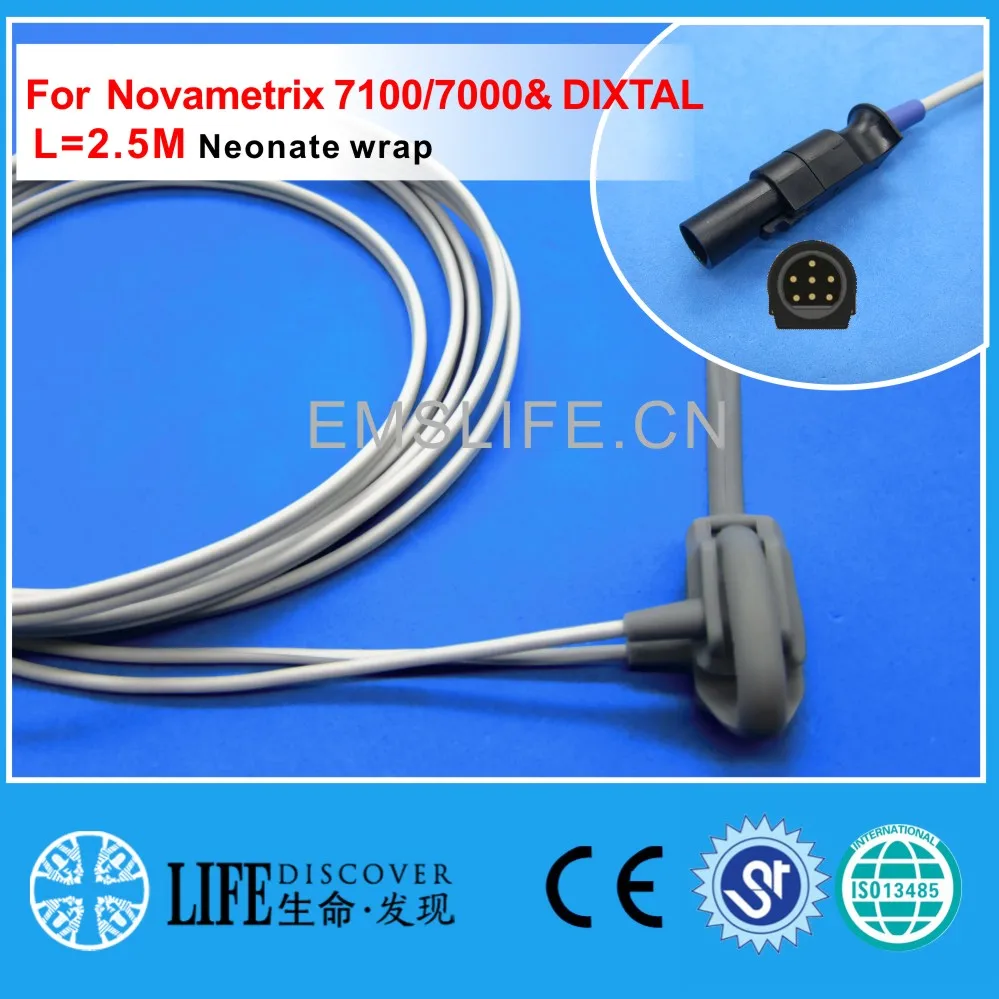 Длинный кабель NEONATE WRAP spo2 датчик для Novametrix 7100/7000 & DIXTAL|sensor sensor|sensor spo2sensor cable |