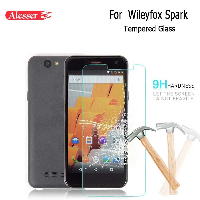 Для Wileyfox Spark 2 шт. прозрачная глянцевая пленка из закаленного стекла Антибликовая