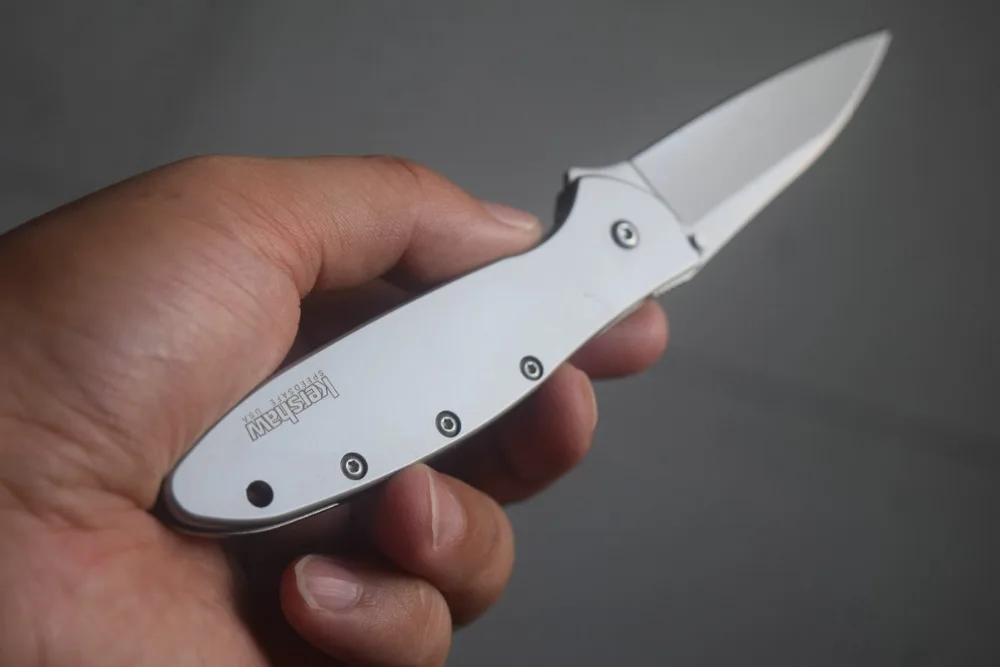 TRSKT kershaw 1660 Leek Флиппер складной нож 8cr13mov лезвие, ручка из нержавеющей стали карманный нож для кемпинга EDC инструменты Прямая поставка