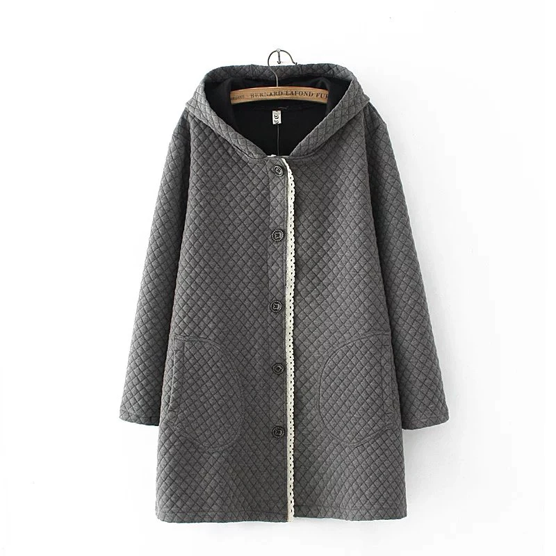 

Oversized Autumn Winter Jacket Women Patchwork Design Plaid Long Jacket Outwear Loose Hooded Parka Coat Plus Size 3XL 2017 XH995