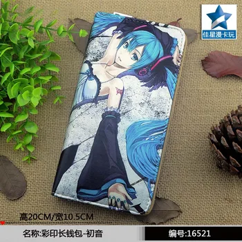 

2016 Hot Selling Anime Colorful Long PU Wallet/Cell Phone Purse Printed with ACG Hatsune Miku
