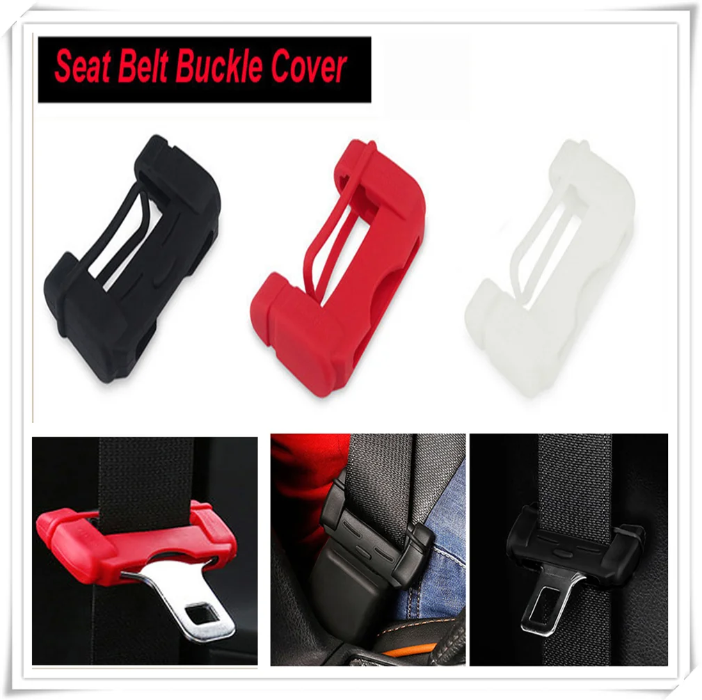 Car Safety Belt Buckle Covers Silicon Seat Accessories for BMW 335is Scooter Gran 760Li 320d 135i E60 E36 F30 F30