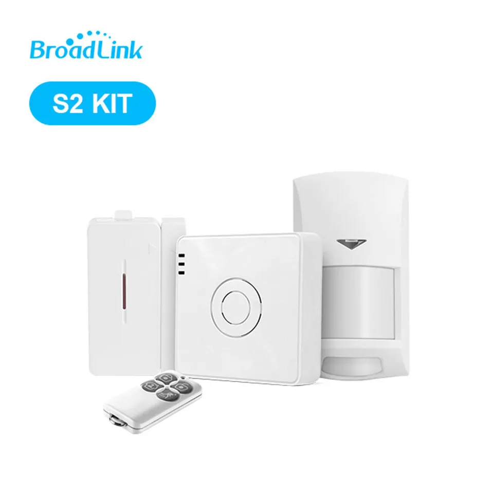 ---2018 New Broadlink S2 Wifi Alarm Kit,Wireless Motion Detector Door Sensor Key Fob Remote Control by IOS Andriod for Smart Home