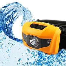 2 Красный светодиодный+ 1 белый 5 Вт CREE светодиодный налобный фонарь Водонепроницаемая передняя фара на 3* AAA для кемпинга туризма рыбалки на открытом воздухе