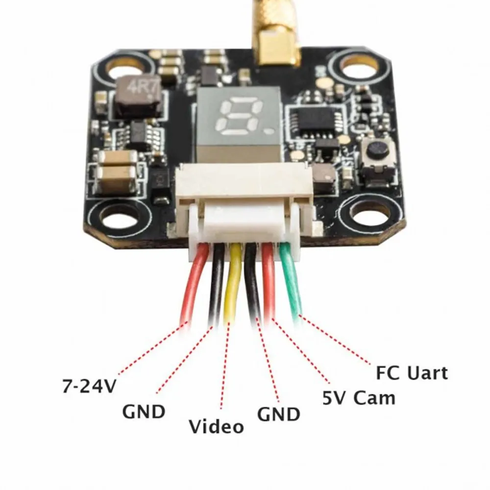 АКК FX3 5,8 ГГц 37CH 25/200/400/600 мВт переключаемый передатчик FPV VTX с MMCX с интегрированным OSD для квадрокоптера