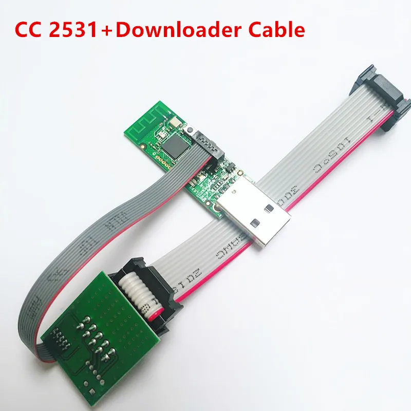 

CC2531 Zigbee Sniffer Wireless Board Bluetooth BLE 4.0 Dongle Capture Module USB Programmer Downloader Cable Connector