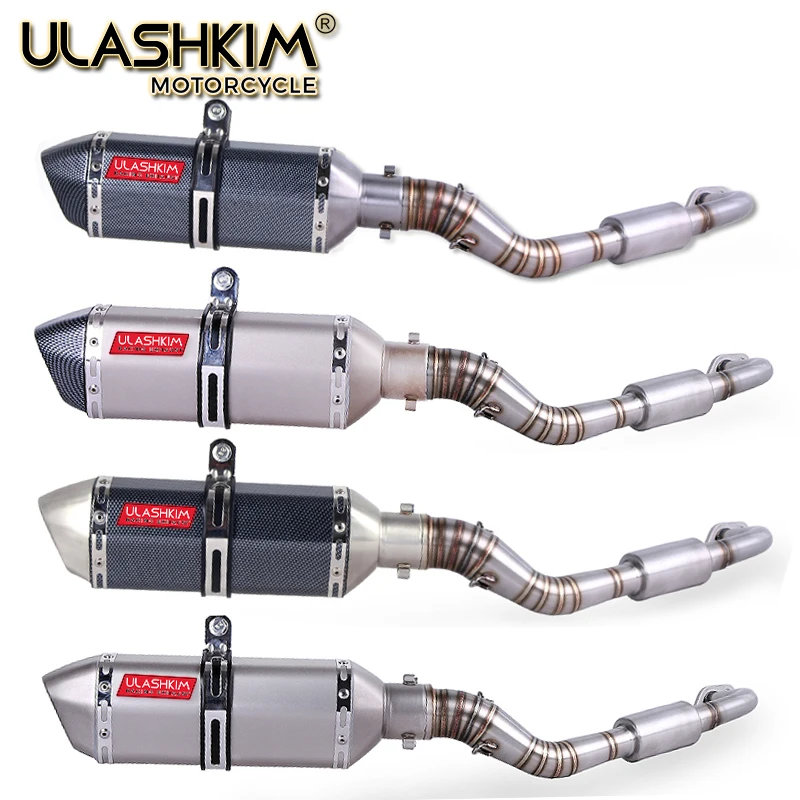 

Motorcycle Exhaust Slip On Full System Modified Front Middle Link Pipe Muffler With Stciker For YAMAHA NMAX 155 N MAX155
