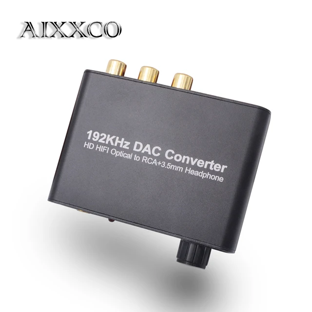 $US $25.84  DAC Digital To Analog Audio Converter Optical Coaxial Toslink To Analog RCA 3.5mm Jack Adapter With