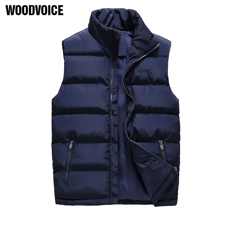 

Woodvoice Men's Autumn Winter Jacket Waistcoat Male Sleeveless Waterproof Mens Coat Overcoat Thicken Warm Vests Plus Size 6XL