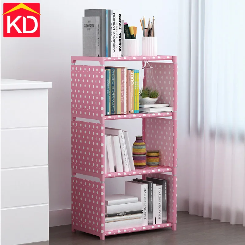 

Kaidi 3 Layers Simple Modern Student Children Bookshelf Simple Creative Combination Storage Cabinet