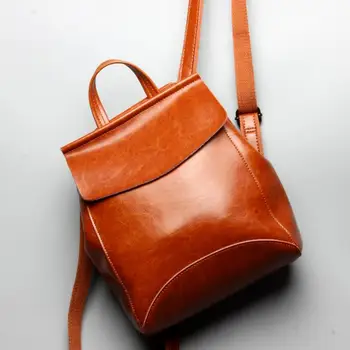 

101317 hot new lady fashion leather backpack student school bag