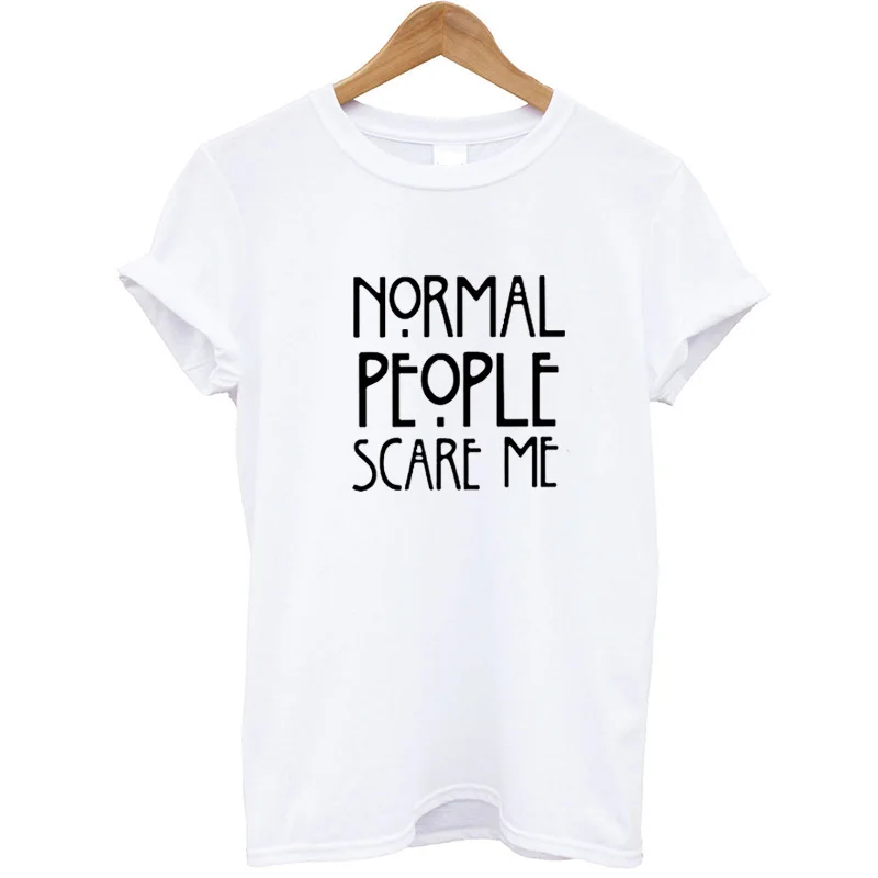 Women Maroon T-shirt Cotton Normal People Scare Me Printed Funny Tshirt Women Short Sleeve Summer Tumblr Tops Camisetas Mujer HTB1AhISay6guuRkSnb4q6zu4XXaC - Women Maroon T-shirt Cotton Normal People Scare Me Printed Funny Tshirt Women Short Sleeve Summer Tumblr Tops Camisetas Mujer