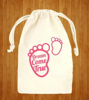 

Dream come true wedding Bachelorette Survival Hangover Kit favor gift Muslin Baby Shower Bags shower party Candy pouches
