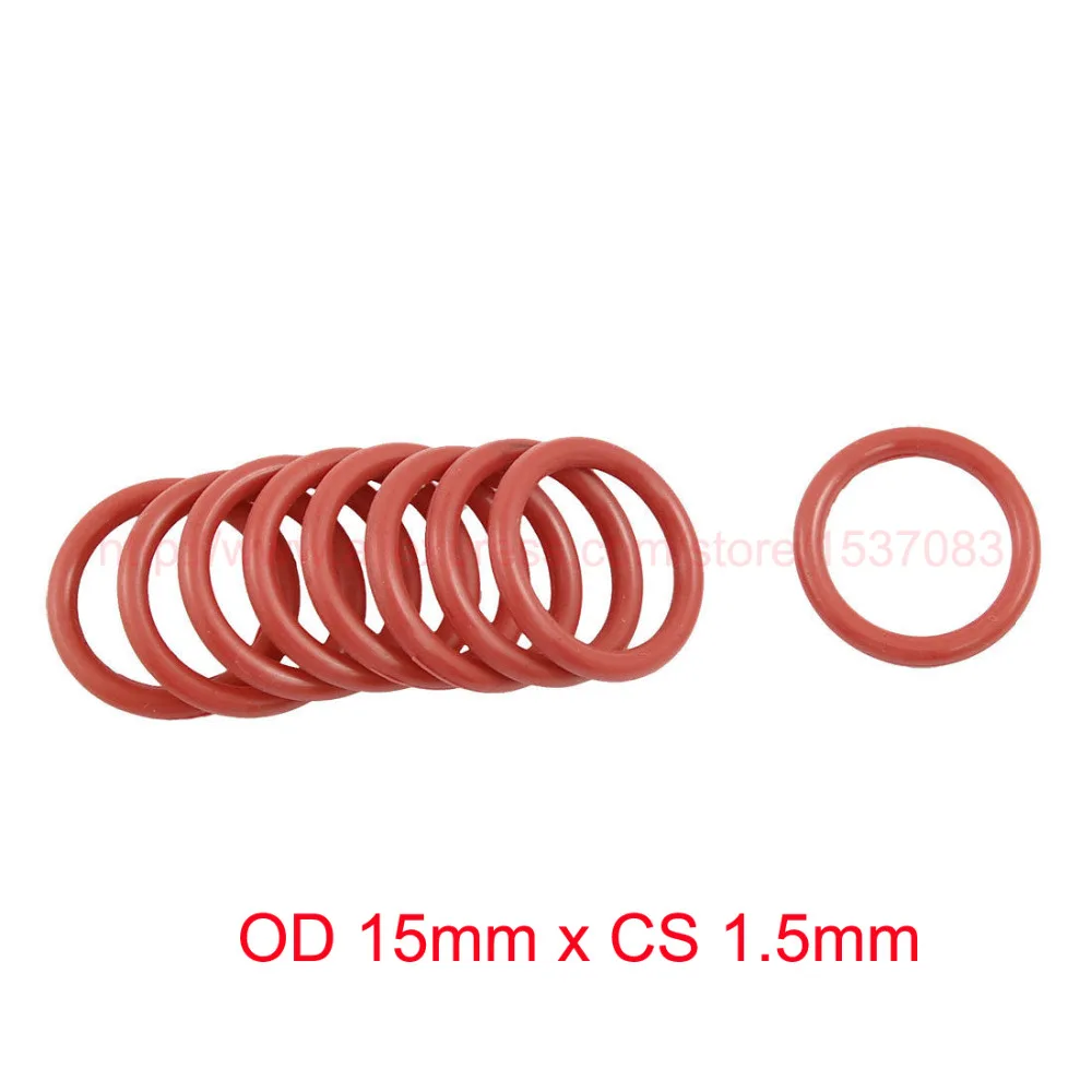 OD 15mm x CS 1.5mm silicone rubber sealing gasket o ring red o-ring oring | Обустройство дома