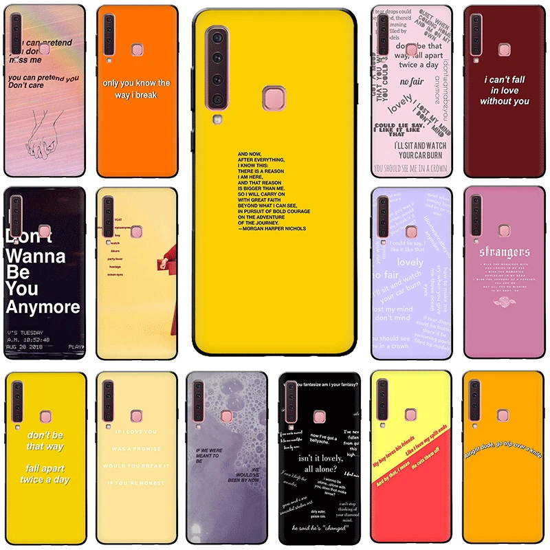 

Song Lyrics Billie Eilish Aesthetic Soft Silicone phone case for Samsung GaLaxy A3 A5 A6 A7 A8 A9 2018 A10 A30 A40 A50 A70 J6