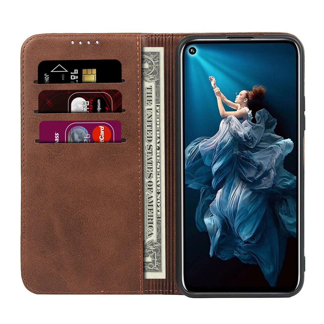 Capa de Couro para Huawei Honor 20 Capa Dobrável com Suporte para Cartão Estojo de Atração Magnética Capa para Huawei Honor 20 Pro Honor 20 Estojos dobráveis 6 capa dobrável com suporte para cartão, estojo
